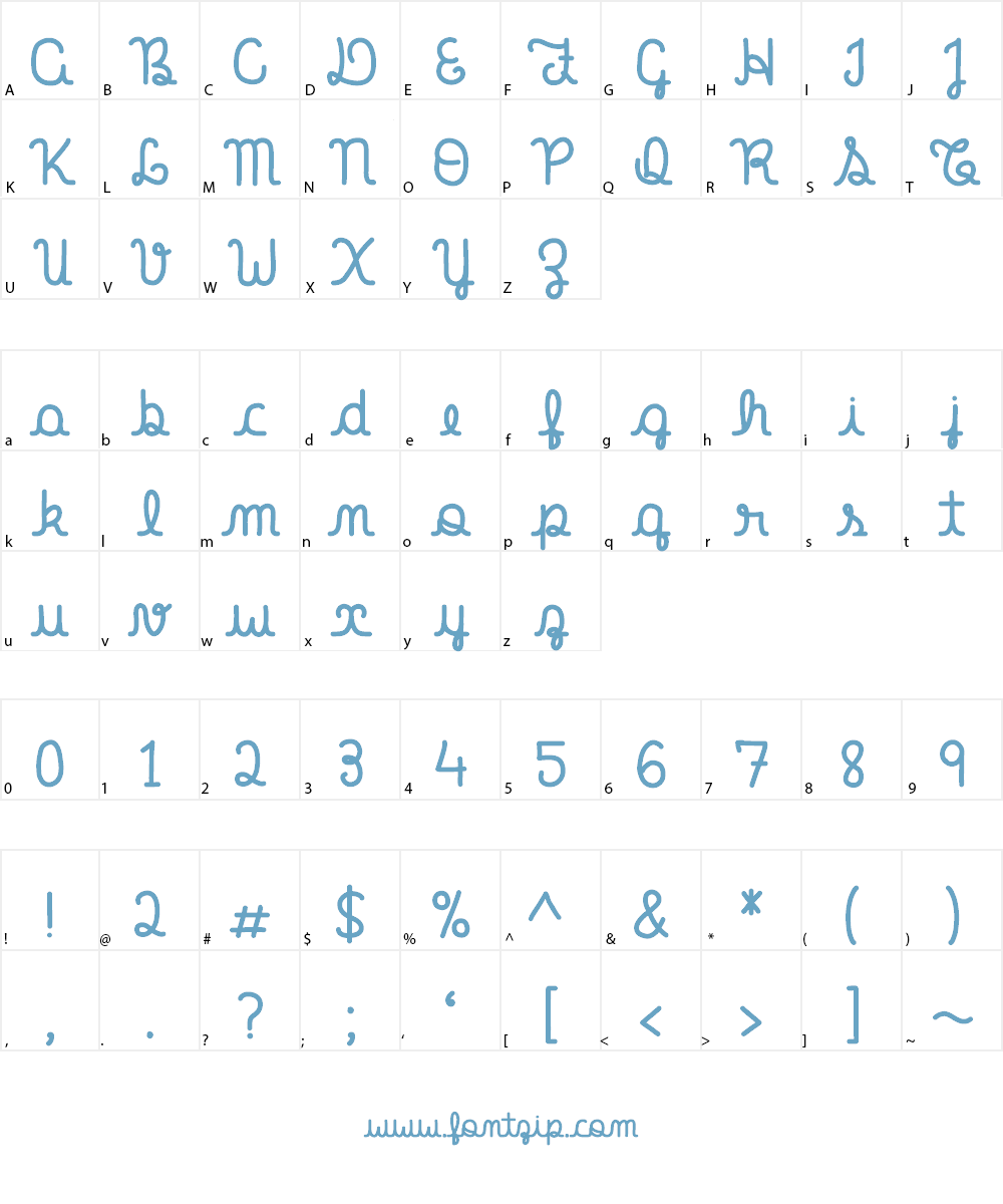 Our First Kiss Font Character